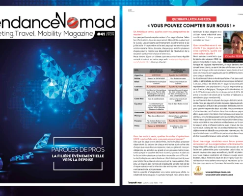 INTERVISTA ALLA RIVISTA TENDANCE NOMAD: " POTETE CONTARE SU DI NOI! "