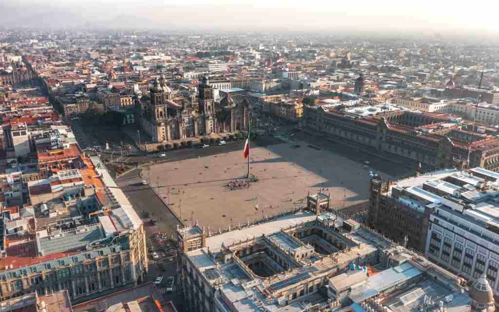 Constitution square in Mexico city